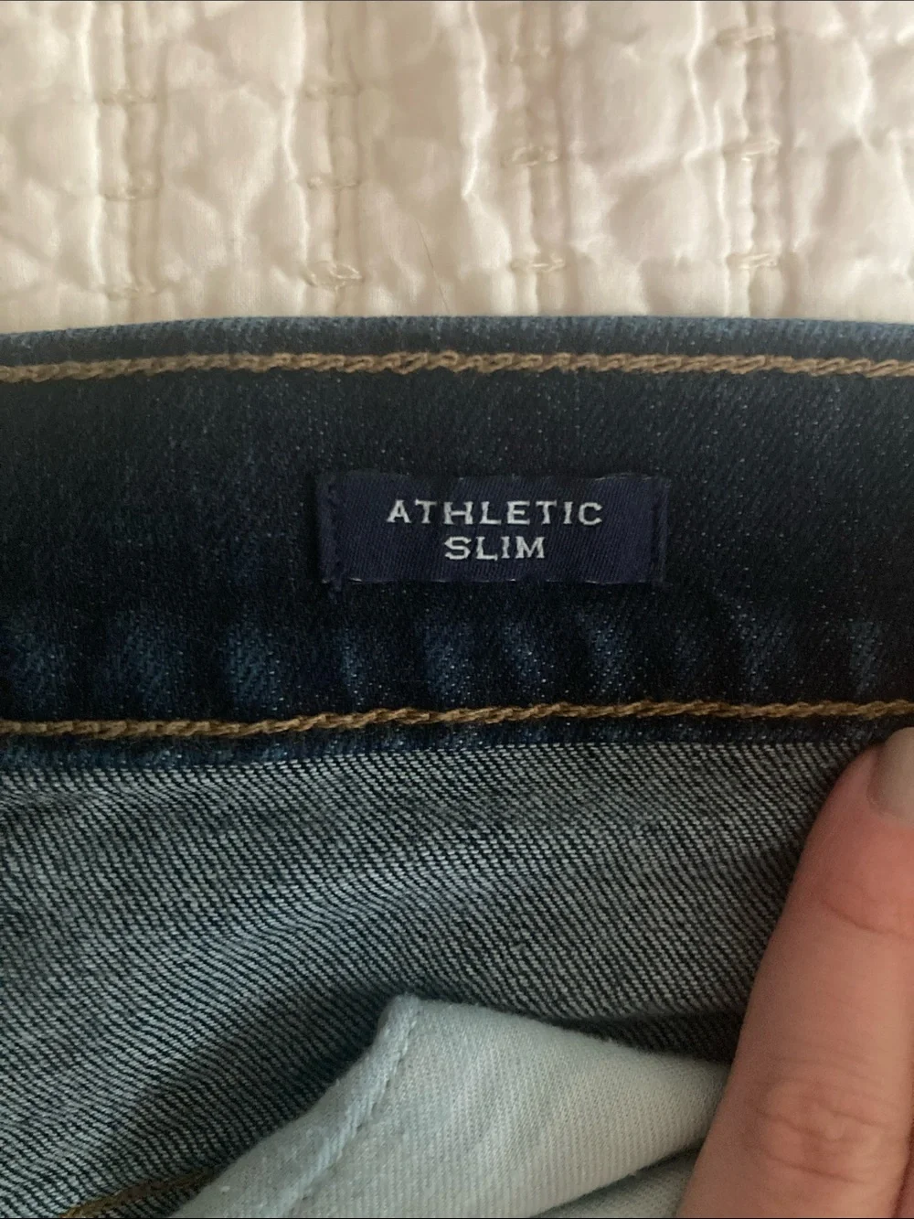 J. Crew Men's Athletic Slim Straight Dark Blue Jeans